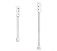 Empire Accessories Prolunga per presa di corrente con 2 prese AC e 2 porte USB, portata 22-34 pollici, rotazione di 180°