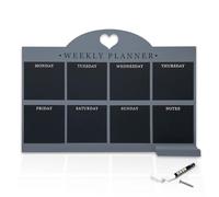 Empire - Agenda settimanale per pasti e lista delle cose da fare, da parete, con penna, lavagna cancellabile a secco, per cucina, ufficio e casa (L, blu)