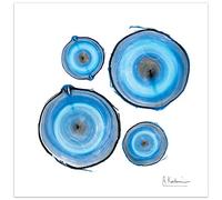 Empire Art Direct Mineral Rings II - Decorazione da parete astratta su pannello in vetro temperato senza cornice, pronto da appendere, per soggiorno, camera da letto e ufficio, 61 x 61 x 0,5 cm