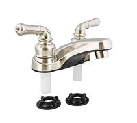 Empire Faucets Rubinetto per lavabo RV - Rubinetto da bagno in nichel da 10,2 cm per lavello camper, aeratore a risparmio idrico e maniglie per teiera