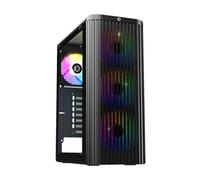 EMPIRE GAMING EC255 Case PC Gaming Slim Compatto Mid Tower ATX/mATX/Mini-ITX, Frontale Mesh Airflow, 4 Ventole RGB 120mm Preinstallate, Vetro Temperato, AIO 240mm, GPU fino a 265mm, USB3.0