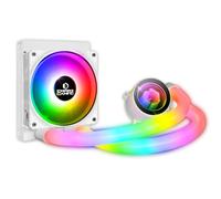 EMPIRE GAMING - Guardian P-W120 Watercooling AIO PC Gamer - Raffreddamento CPU Liquido ARGB 3 pin 5V - 1x120MM - Intel LGA 1700/1200/115X/1366/2066/2011,AMD AM5/AM4 - Bianco