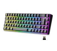 EMPIRE GAMING - K508 Clavier Gaming Sans Fil Compact TKL 65% (AZERTY FR) - via 2.4G/ Type-C - Compatible Console de Jeu/PC/Mac - RGB - 68 Touches - 23 Touches Anti-Ghosting - Noir