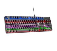 EMPIRE GAMING - Nuovo 2024 - K245 Cablato tastiera meccanica da gioco Interruttore MX rosso (DE- QWERTZ) - Tipo C - per PC/PS4/PS5/Xbox - Effetti RGB 24 - 105 tasti - N-Key Rollover (NKRO)