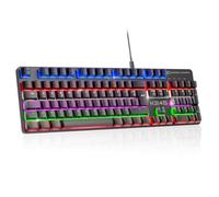 EMPIRE GAMING - Nuovo 2025 - K245 Tastiera Gaming Wired Switches Meccanica MX Red (FR - AZERTY) - Tipo C - per PC/PS4/PS5/Xbox - Retroilluminazione RGB 24 Effetti - 105 Tasti - N-Key Rollover (NKRO)