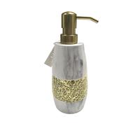 EMPIRE HOTEL Grigio, Marmo Bianco Guardare Resina, Oro Vetro Mosaico, Pompa Soap
