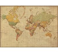 Empire Interactive - Poster con mappa del mondo antica, versione tedesca
