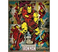 Empire Marvel - Mini-Poster di Iron Man, Stile retrò, ca. 40x50 cm Multicolore