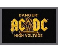 Empire Merchandising GmbH, 623959, Zerbino AC/DC Danger, 60 x 40 cm, in Polipropilene, Colore: Nero/Giallo