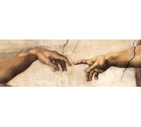 Empire Merchandising GmbH Consignment - Poster Sottile della Creazione di Adamo di Michelangelo, con Cornice Multicolore