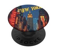 Empire State brilla su New York, la città che non dorme mai PopSockets PopGrip Adesivo