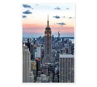 Empire State Building al tramonto, New York Poster di Mike Centioli 20 x 30 cm Quadri Decorazione per pareti