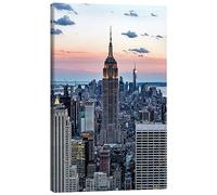 Empire State Building al tramonto, New York Stampa su tela di Mike Centioli 40 x 60 cm Quadri Decorazione per pareti