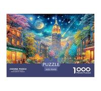 Empire State Building Amid Starry, Cozy City Puzzle Da 1000 Pezzi Fantasy Architecture Educativo E Sfidante, Regalo Per Tutti 70x50cm/1000pcs