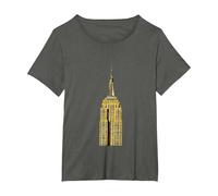 Empire State Building di New York Maglietta, Donna Plus-Size, Asfalto, 5X