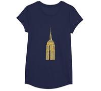Empire State Building di New York Maglietta, Ragazze, Navy, L