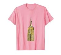 Empire State Building di New York Maglietta, Uomo, Rosa, L