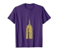 Empire State Building di New York Maglietta, Uomo, Viola, L