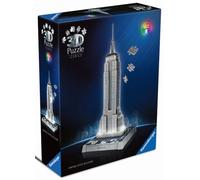 Ravensburger - Puzzle 3D Iconics: 12008026 Empire State Building - con Luce - un'icona dello Skyline di New York Come Modello Illuminato