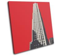 Empire State Stencil New York City SINGLE TELA parete arte foto stampa