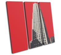 Empire State Stencil New York City TREBLE TELA parete arte foto stampa