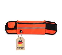 EmpireAthletics Marsupio Neoprene 70-100cm per tutti Smartphone con Taschino, Buco per Cuffie e Chiusura a Clip - Palestra Jogging Borsa Sport con Cintura Tracolla da Corsa Cinturino in ARANCIONE