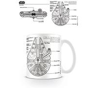 empireposter 714060 Star Wars - Millennium Falcon Sketch - Tazza, Diametro 8,5 cm, Ceramica, Multicolore, 12 x 8 x 9,5 cm