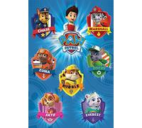 empireposter 737304 Paw Patrol - Crests - Animali Cani Bambini Poster Serie TV Televisiva Stampa - Dimensioni 61 x 91,5 cm, Carta, Multicolore, 91,5 x 61 x 0,14 cm