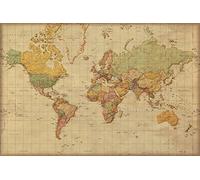 empireposter 747099 Mappe - Atlante Antico Versione Tedesca - Educational Istruzione Poster, Carta, Multicolore, 91,5 x 61 x 0,14 cm