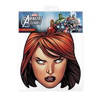 empireposter Black Widow - Maschera Marvel in cartone lucido di alta qualità con fori per gli occhi, elastico, dimensioni: circa 30 x 20 cm