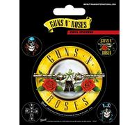 empireposter Guns N Roses - Bullet Logo - Set di 5 adesivi 10 x 12,5 cm