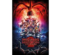 empireposter Poster Stranger Things - One Sheet - Season 2 + cornice intercambiabile, Shinsuke® Maxi alluminio argento, disco acrilico