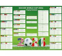 empireposter Soccer World Cup 2026 Wall Planner XXL 100 x 140 cm - Match Schedule Poster con 48 squadre, Round of 32 & Playoff