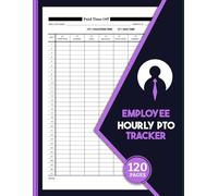 Employee Hourly PTO Tracker: Monthly Staff Paid Time off Logbook for Small Businesses | with Index, Up To 116 Employees