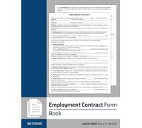 Employment Contract Form Book: Job Agreement Form Between Employer and Employee | 50 Forms