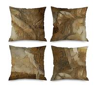 EMPO 4 Pack Federe per Cuscino Copricuscino Decorative Geometriche, Divano Fodera per Cuscini Astratta Modello Casa Soggiorno Camera da Letto Decorazione per Interni 45x45cm Quadrate