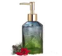 EMPO Dispenser di sapone di vetro di colore sfumato, shampoo doccia gel disinfettante liquido sapone per mani detergente per il corpo bottiglia spessa con pompa, decorazione rustica della fattoria..