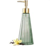 EMPO Dispenser di sapone in vetro vintage elegante, per sapone liquido/disinfettante, bottiglia di shampoo con pompa, dispenser di sapone per le mani, accessori da bagno