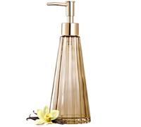 EMPO Dispenser di sapone in vetro vintage elegante, per sapone liquido/disinfettante, bottiglia di shampoo con pompa, dispenser di sapone per le mani, accessori da bagno