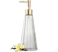 EMPO Dispenser di sapone in vetro vintage elegante, per sapone liquido/disinfettante, bottiglia di shampoo con pompa, dispenser di sapone per le mani, accessori da bagno