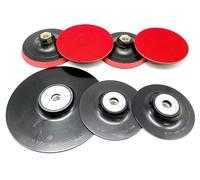 EMPORA Piatto di supporto per smerigliatrice angolare - 115 mm - 125 mm - 180 mm - M14 - Piastra di supporto per trapano/smerigliatrice angolare (con velcro rigido, 115 mm)