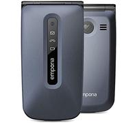 Emporia ACTIVEglam - Telefono Cellulare 4G per Anziani, Volume alto, Display 2.2" a colori, Tasti Grandi, Tasto SOS, Basetta di ricarica, Fotocamera, Blueberry (Italia)