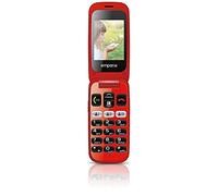 EmporiaONE - Telefono Cellulare 3G, Display 2.4" a colori, Tasti Grandi, Tasto SOS, Basetta di ricarica, Fotocamera, Bluetooth, Black/Red [Germania]