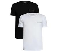 EMPORIO ARMANI 2-Pack Crew Neck T-Shirt, Bianco/Nero, M Uomo