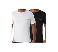 EMPORIO ARMANI 2-Pack Crew Neck T-Shirt, Bianco/Nero, XL Uomo