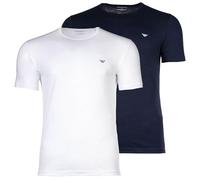 Emporio Armani 2-Pack Crew Neck T-Shirt, Blu/Bianco, S Uomo