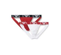 EMPORIO ARMANI 2-Pack Thong, Slip a Tanga Uomo, Red/White,