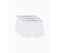 EMPORIO ARMANI 3-Pack Boxer Corti, Bianco/Bianco/Bianco, L Uomo