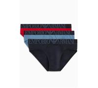 EMPORIO ARMANI 3-Pack Brief Mutande Bambino, Avio/Rosso/Marine, S (Pacco da 3) Uomo