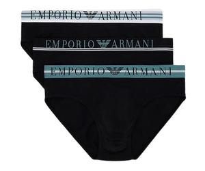Emporio Armani - 3-Pack Slip Misto con Elastico in Vita - - Underwear - Uomo - Nero - 2XL